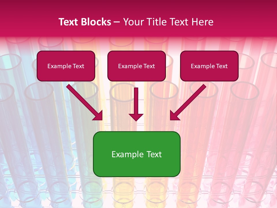 A Group Of Colored Pens With A Pink Background PowerPoint Template