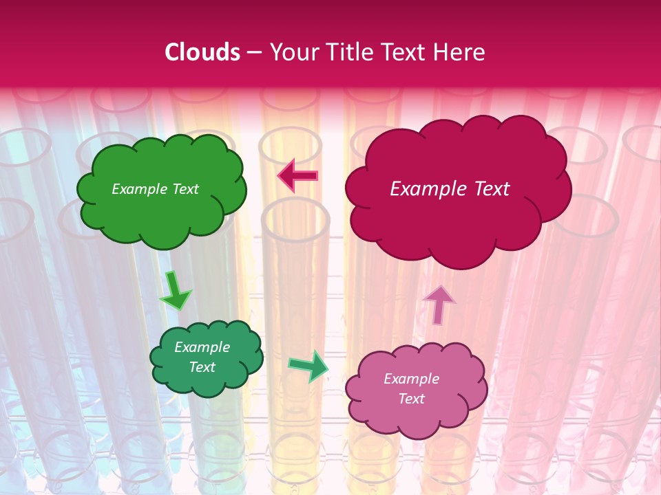 A Group Of Colored Pens With A Pink Background PowerPoint Template