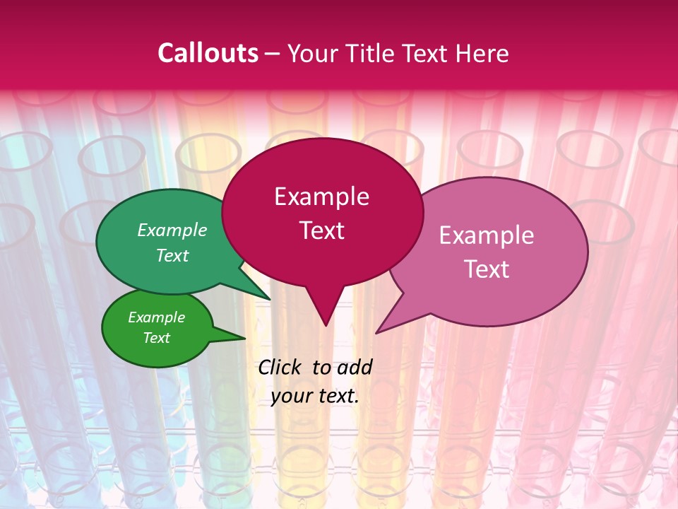 A Group Of Colored Pens With A Pink Background PowerPoint Template