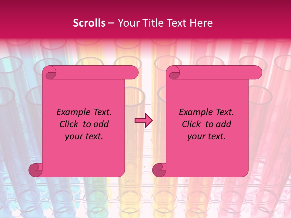 A Group Of Colored Pens With A Pink Background PowerPoint Template