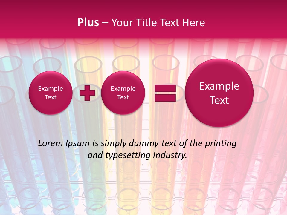 A Group Of Colored Pens With A Pink Background PowerPoint Template