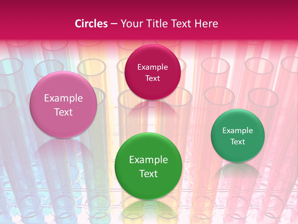 A Group Of Colored Pens With A Pink Background PowerPoint Template