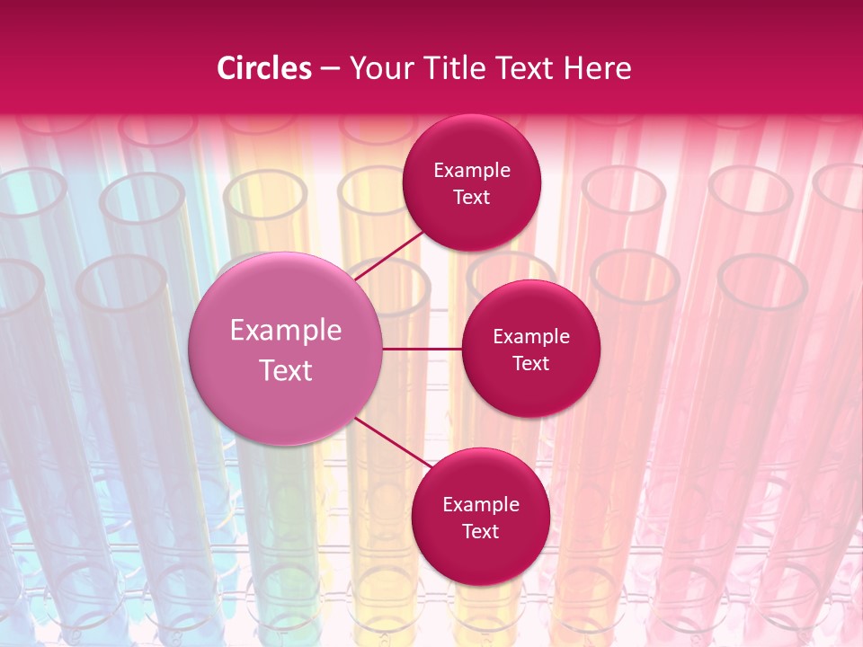 A Group Of Colored Pens With A Pink Background PowerPoint Template