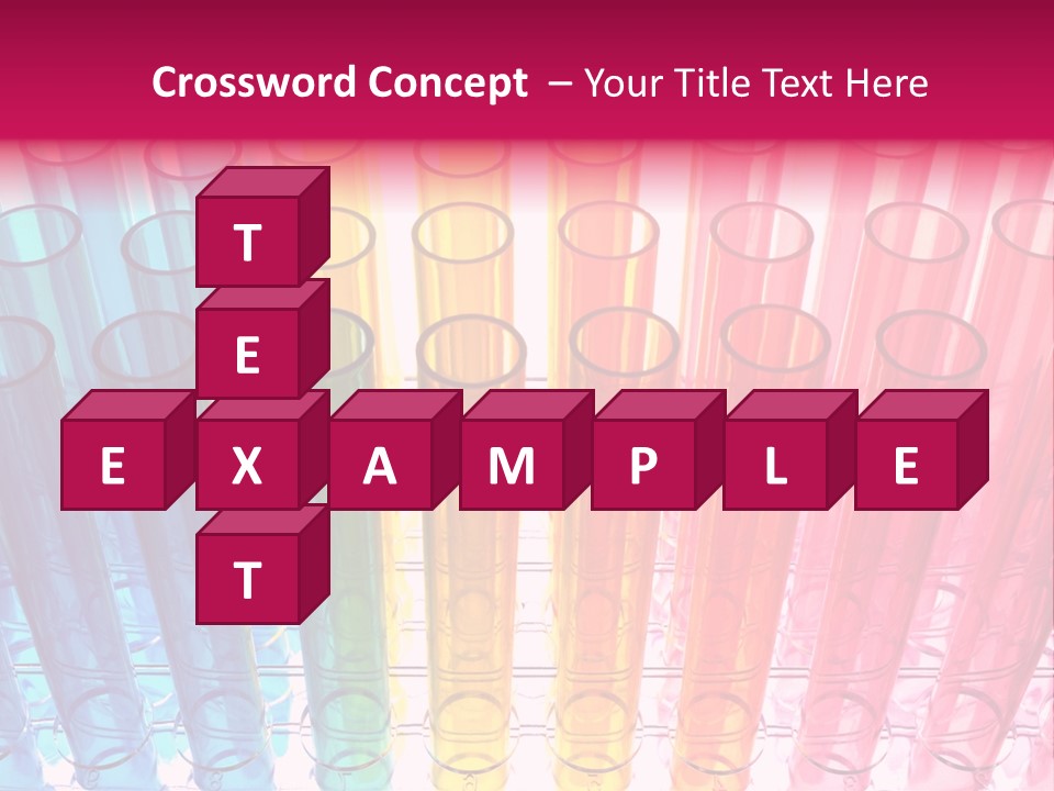 A Group Of Colored Pens With A Pink Background PowerPoint Template