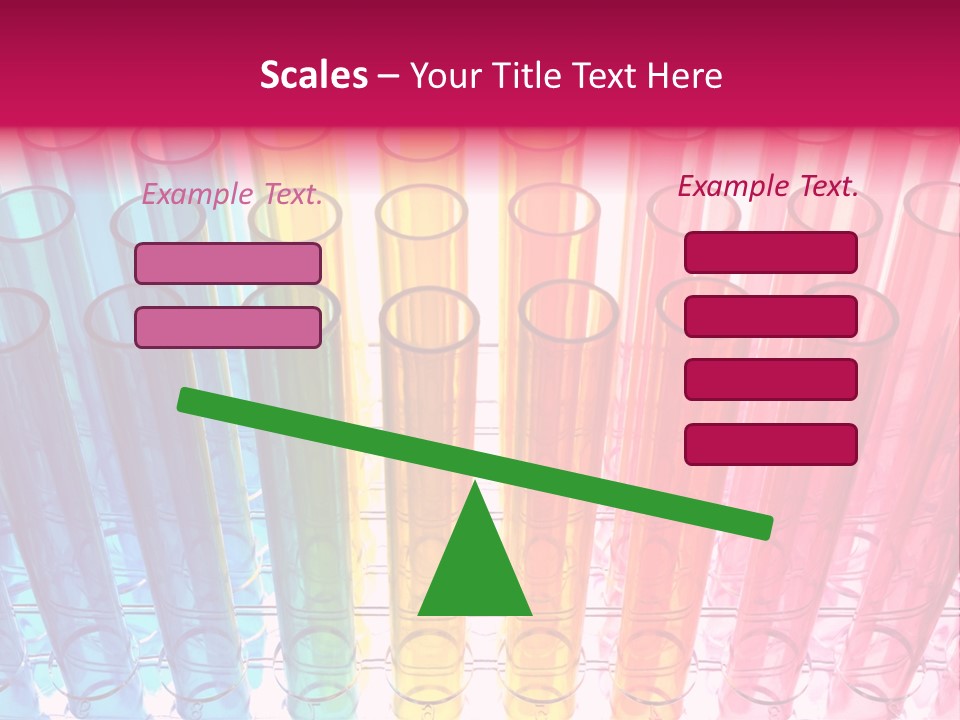 A Group Of Colored Pens With A Pink Background PowerPoint Template