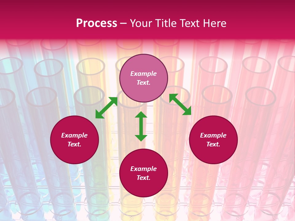A Group Of Colored Pens With A Pink Background PowerPoint Template