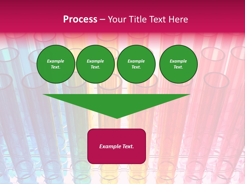 A Group Of Colored Pens With A Pink Background PowerPoint Template