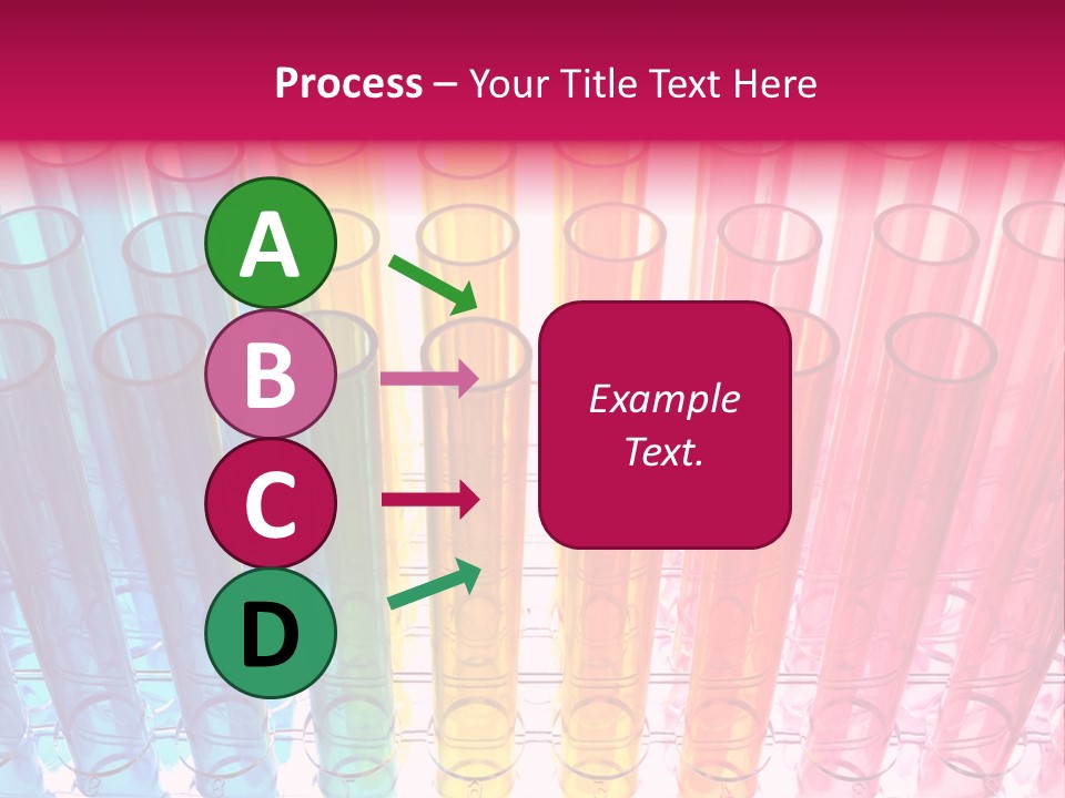 A Group Of Colored Pens With A Pink Background PowerPoint Template