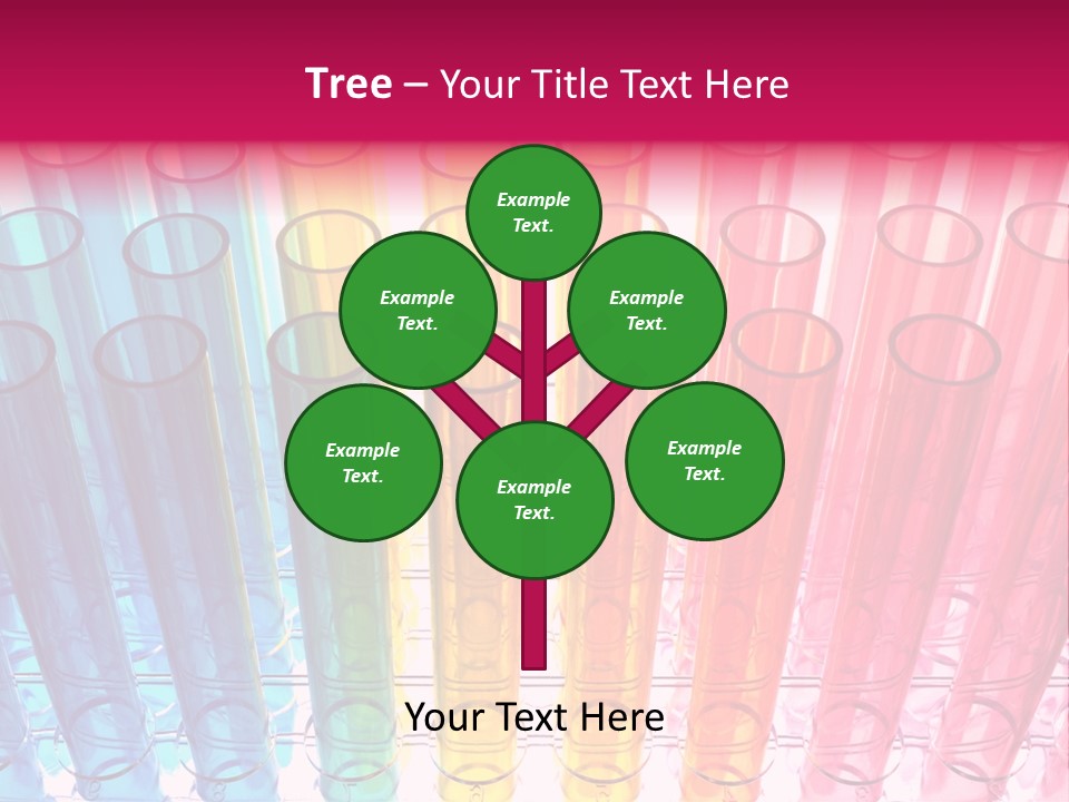 A Group Of Colored Pens With A Pink Background PowerPoint Template