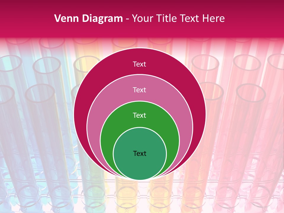 A Group Of Colored Pens With A Pink Background PowerPoint Template
