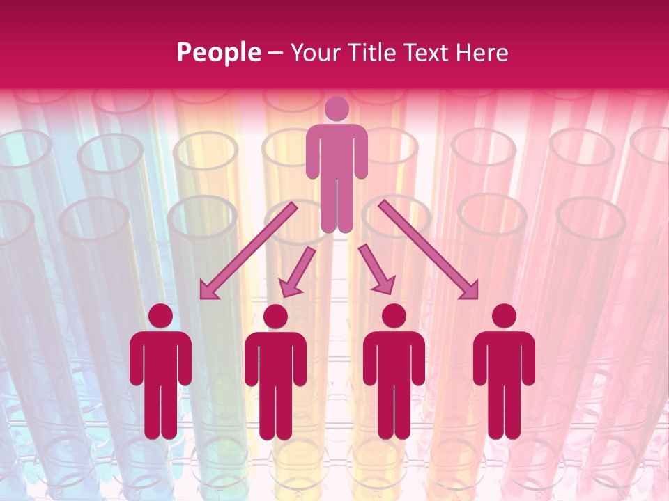 A Group Of Colored Pens With A Pink Background PowerPoint Template