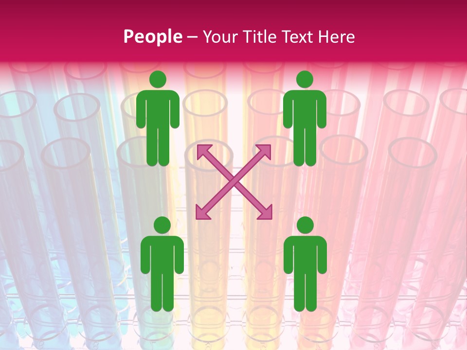 A Group Of Colored Pens With A Pink Background PowerPoint Template