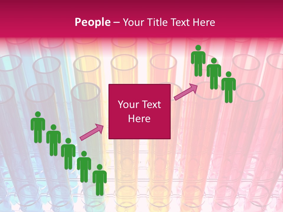 A Group Of Colored Pens With A Pink Background PowerPoint Template