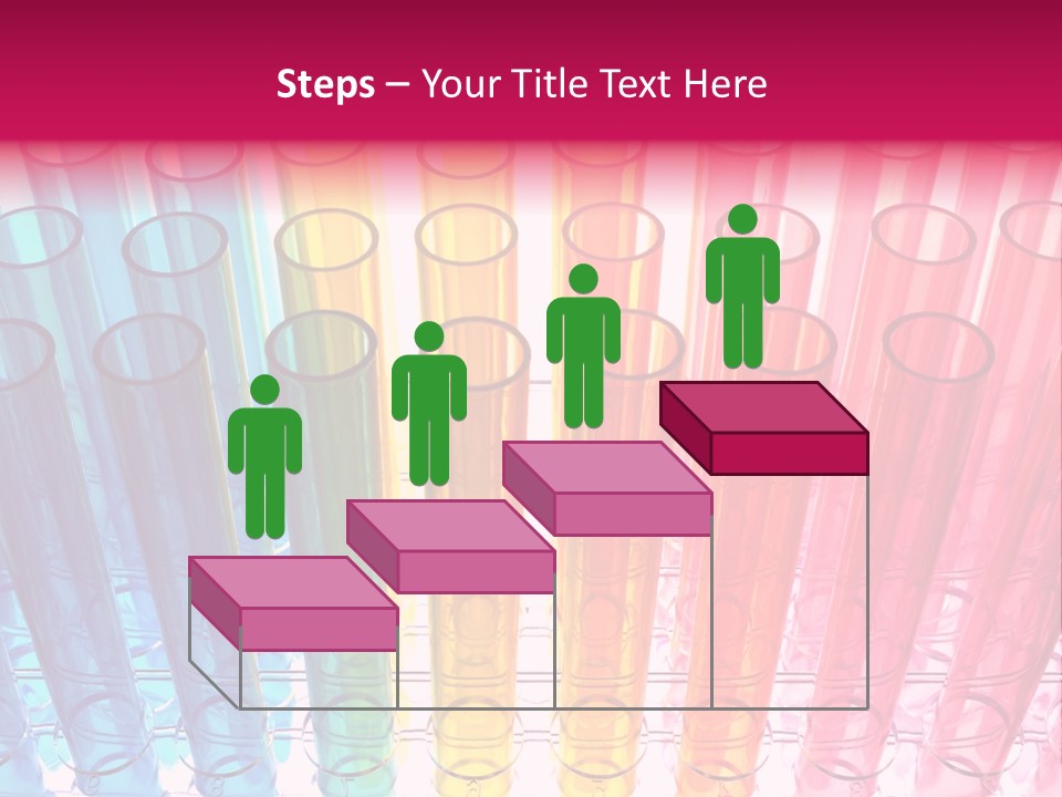 A Group Of Colored Pens With A Pink Background PowerPoint Template