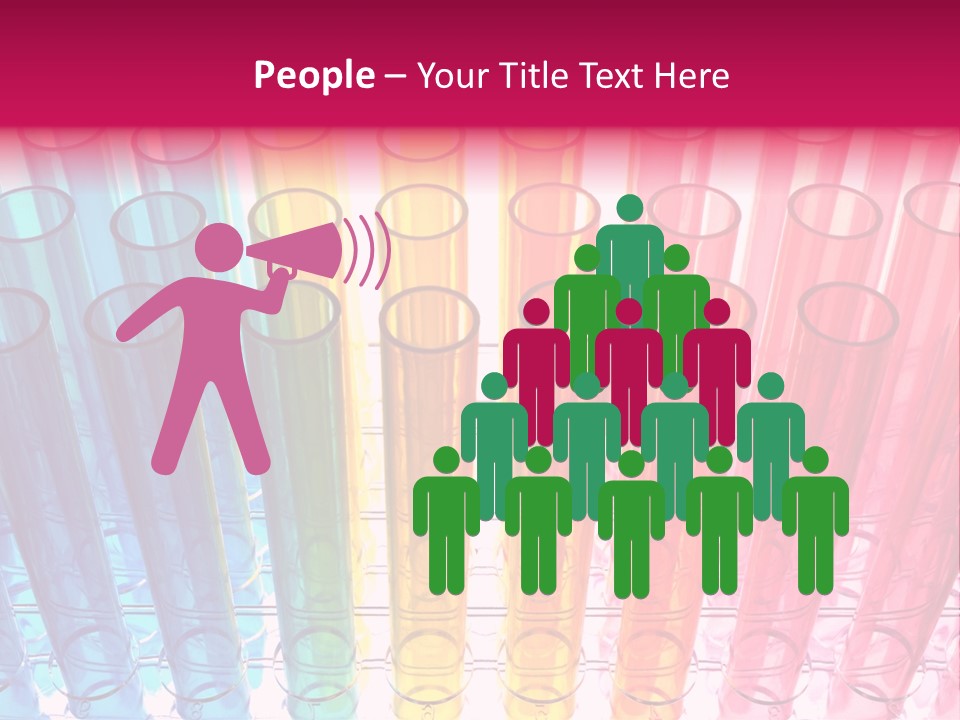 A Group Of Colored Pens With A Pink Background PowerPoint Template