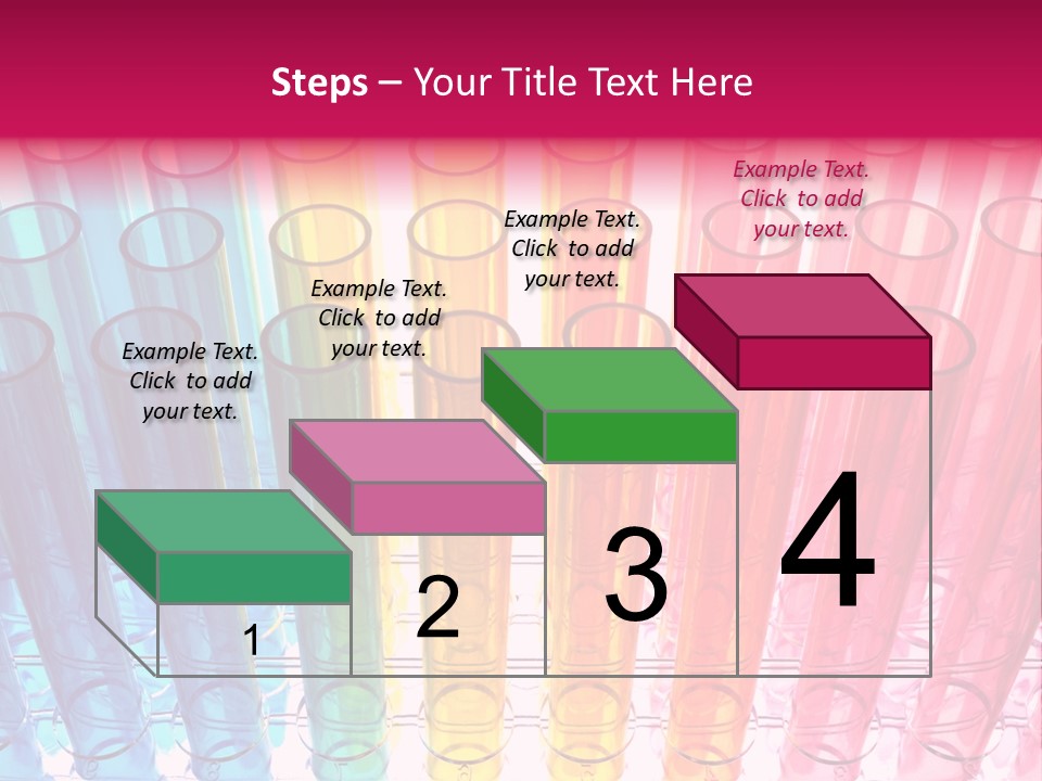 A Group Of Colored Pens With A Pink Background PowerPoint Template
