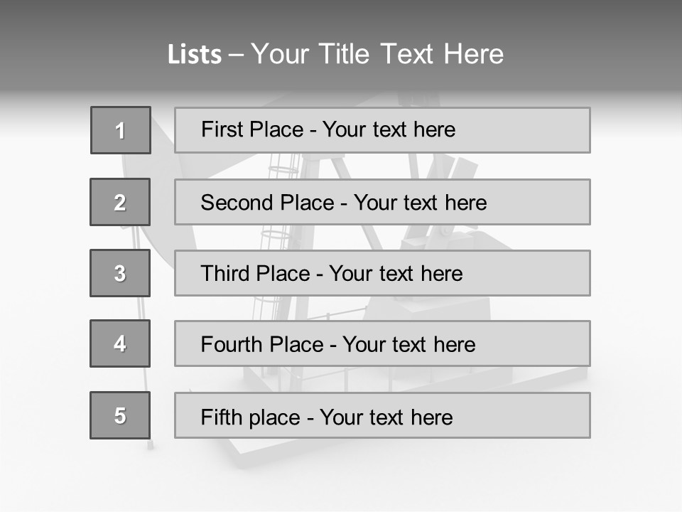 Pumpjack Natural Pump PowerPoint Template