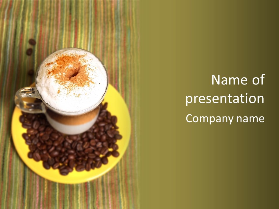 Capucino Breakfast Health PowerPoint Template