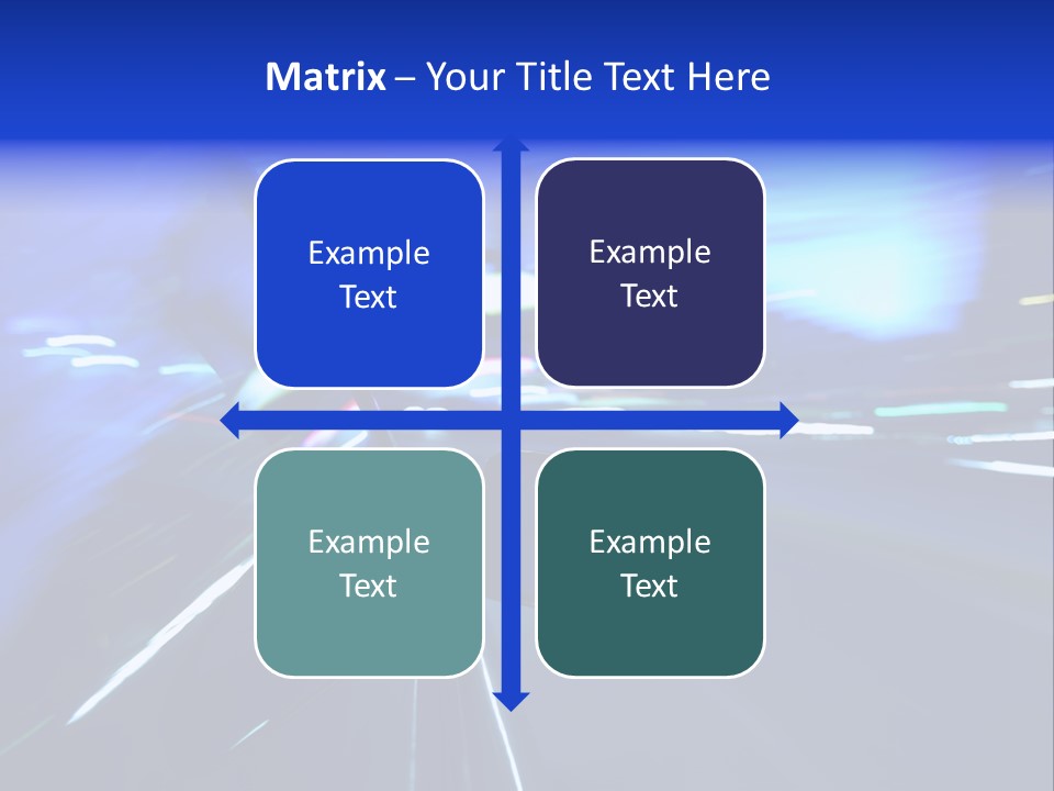 A Car Driving Down A City Street At Night PowerPoint Template