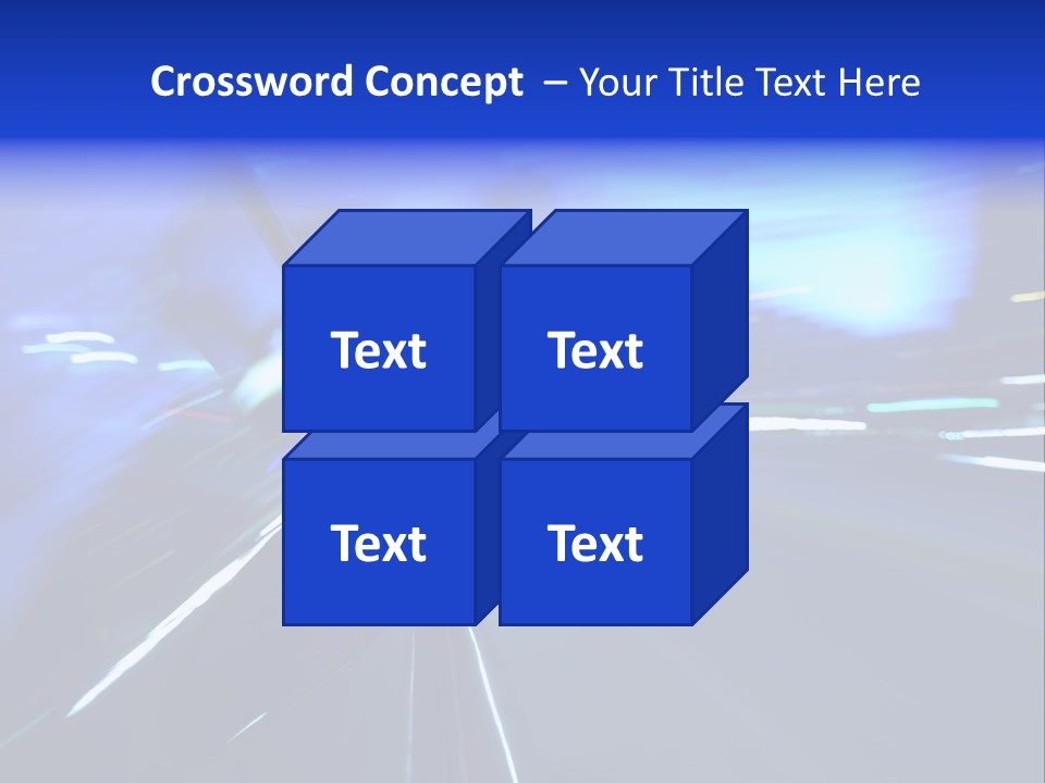 A Car Driving Down A City Street At Night PowerPoint Template