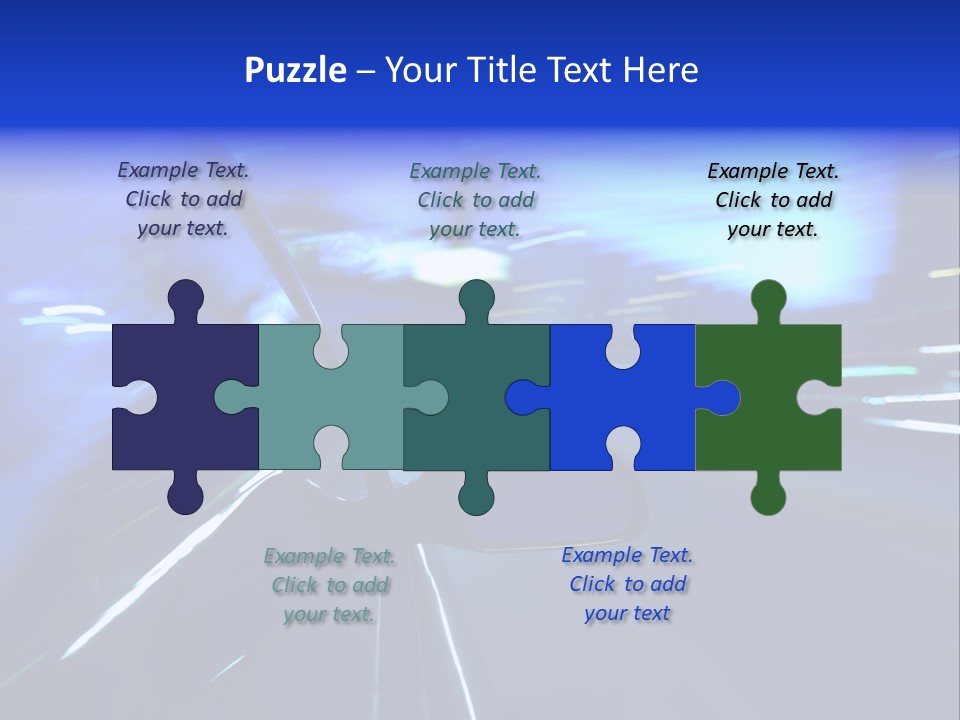 A Car Driving Down A City Street At Night PowerPoint Template