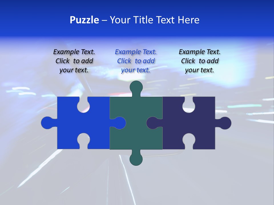 A Car Driving Down A City Street At Night PowerPoint Template