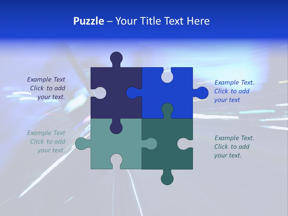 A Car Driving Down A City Street At Night PowerPoint Template