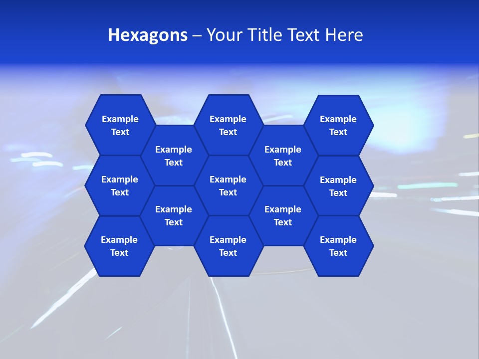 A Car Driving Down A City Street At Night PowerPoint Template