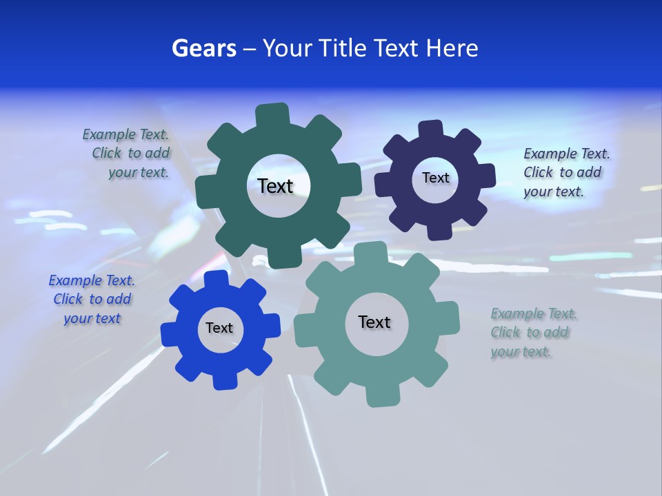 A Car Driving Down A City Street At Night PowerPoint Template