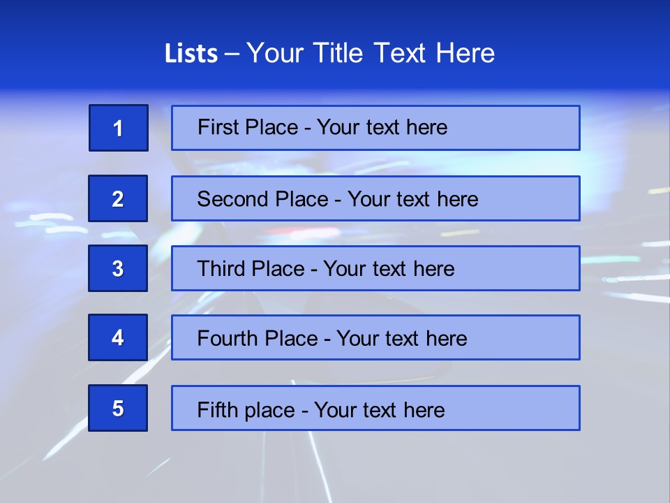 A Car Driving Down A City Street At Night PowerPoint Template