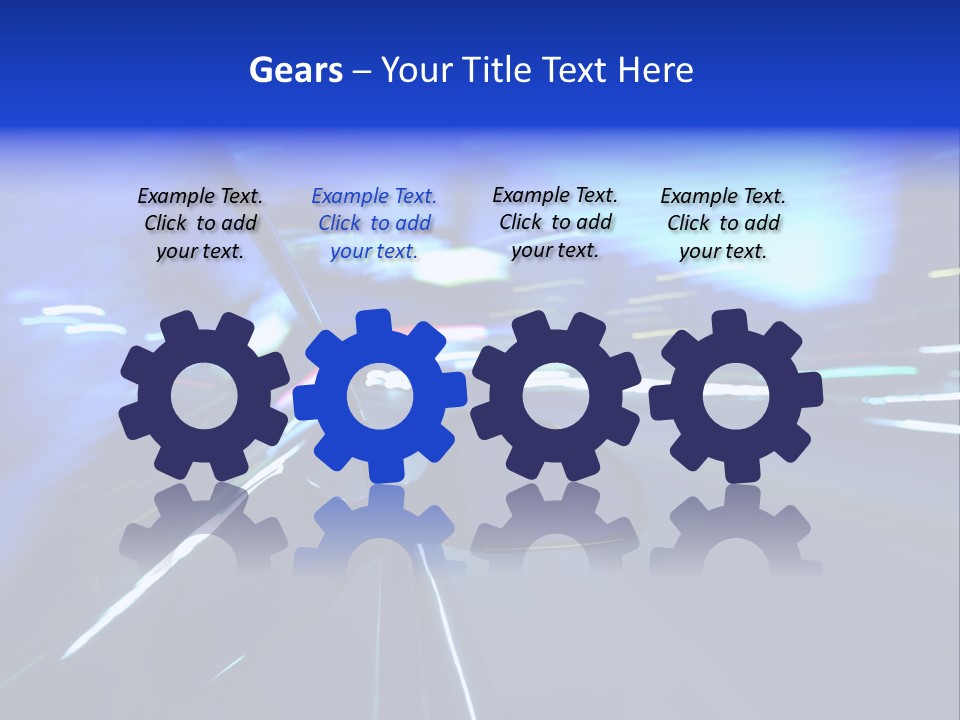 A Car Driving Down A City Street At Night PowerPoint Template