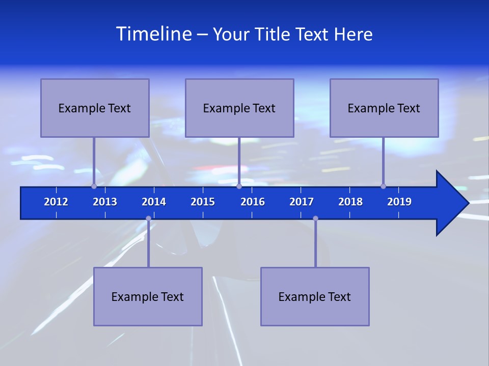A Car Driving Down A City Street At Night PowerPoint Template