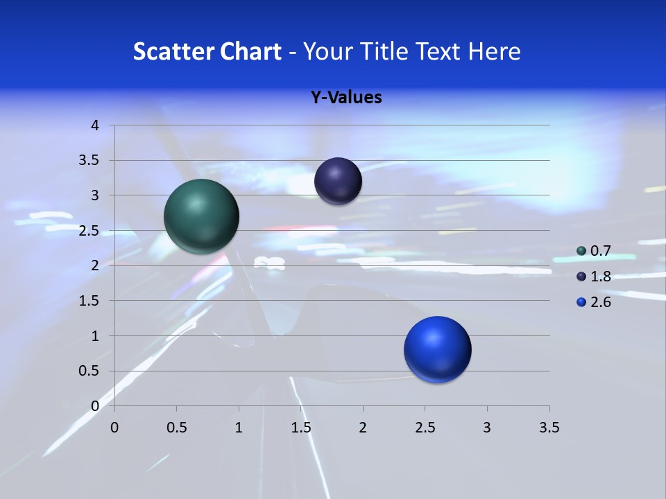 A Car Driving Down A City Street At Night PowerPoint Template