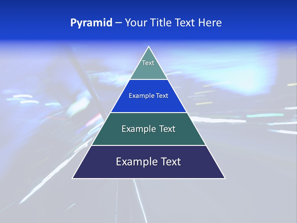 A Car Driving Down A City Street At Night PowerPoint Template