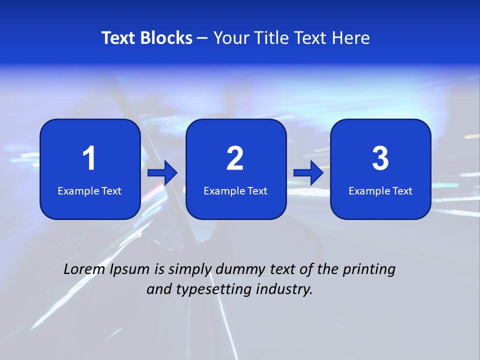 A Car Driving Down A City Street At Night PowerPoint Template