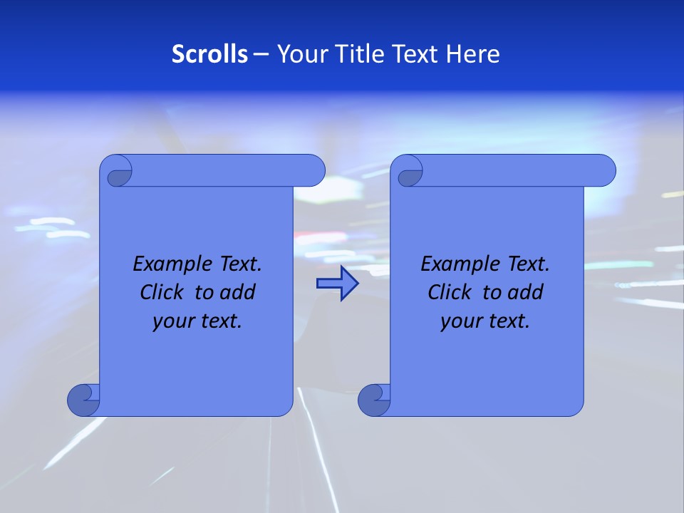 A Car Driving Down A City Street At Night PowerPoint Template