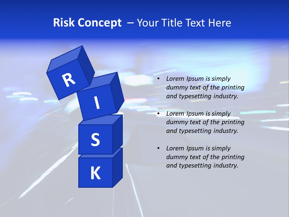 A Car Driving Down A City Street At Night PowerPoint Template