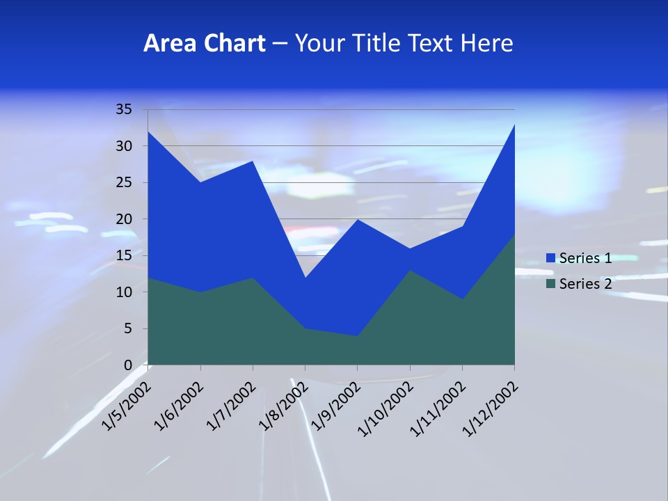 A Car Driving Down A City Street At Night PowerPoint Template