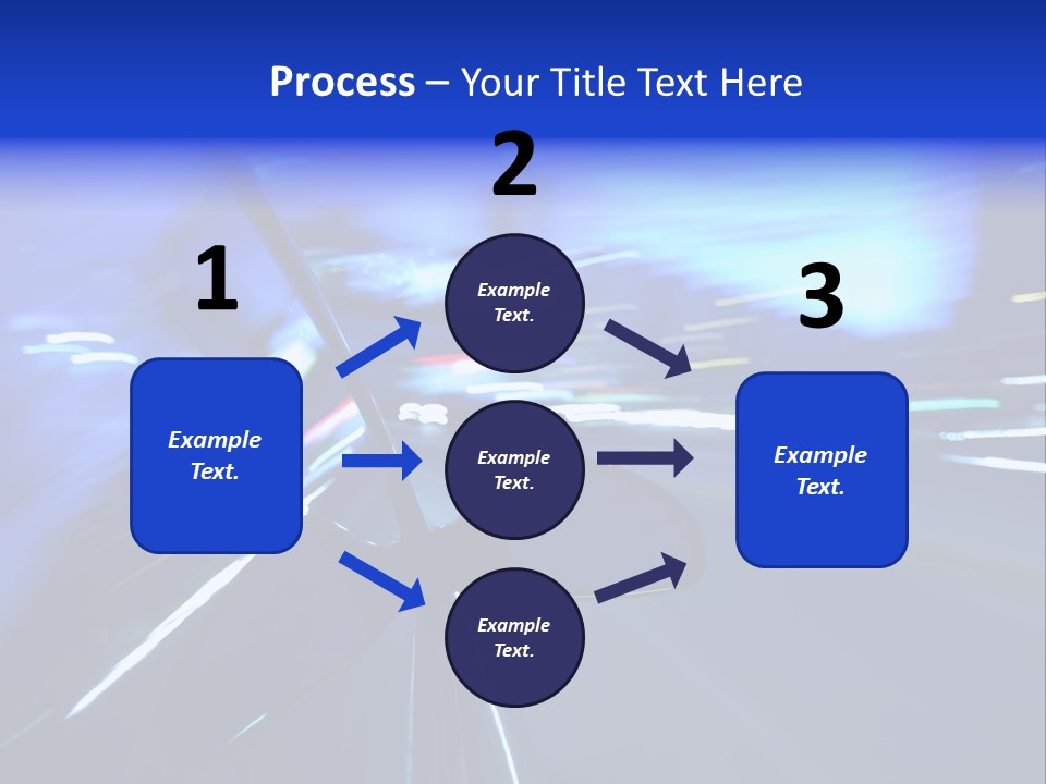A Car Driving Down A City Street At Night PowerPoint Template