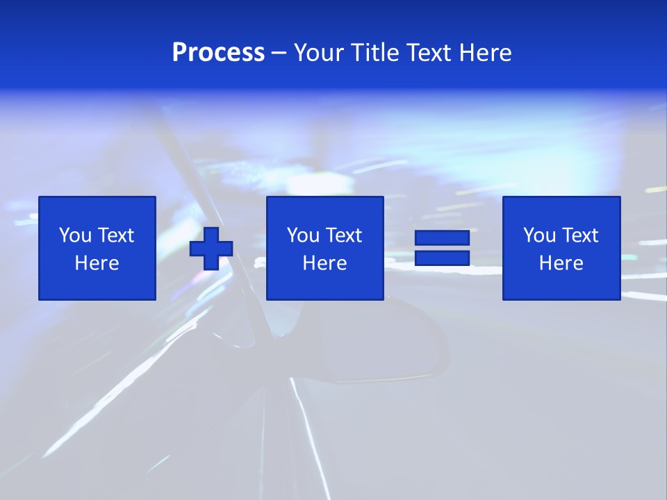 A Car Driving Down A City Street At Night PowerPoint Template