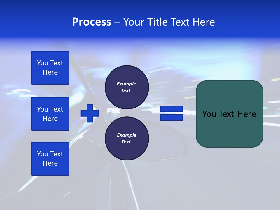 A Car Driving Down A City Street At Night PowerPoint Template