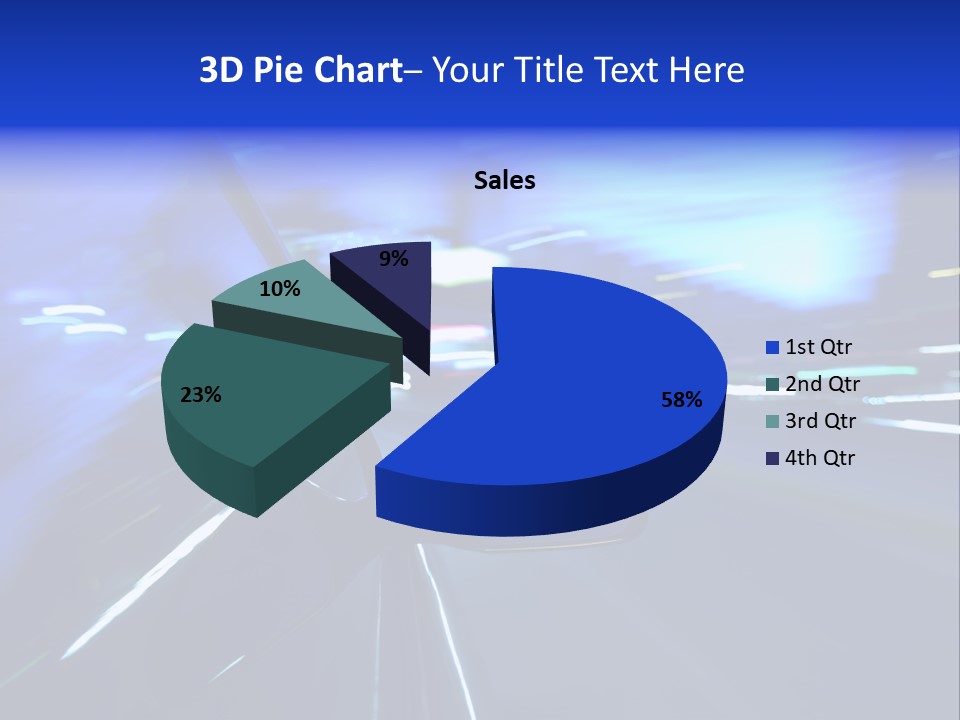 A Car Driving Down A City Street At Night PowerPoint Template