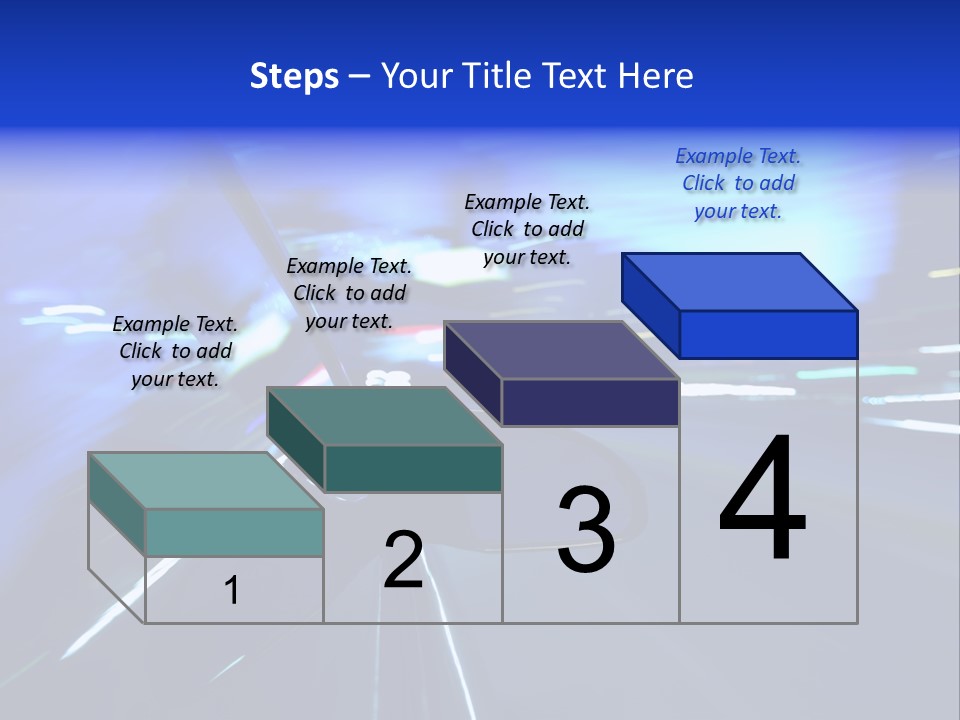 A Car Driving Down A City Street At Night PowerPoint Template