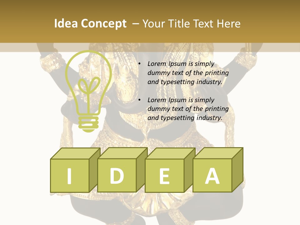 Asia Buddha Statue PowerPoint Template