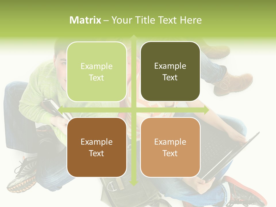 A Group Of People Sitting Next To Each Other With A Laptop PowerPoint Template