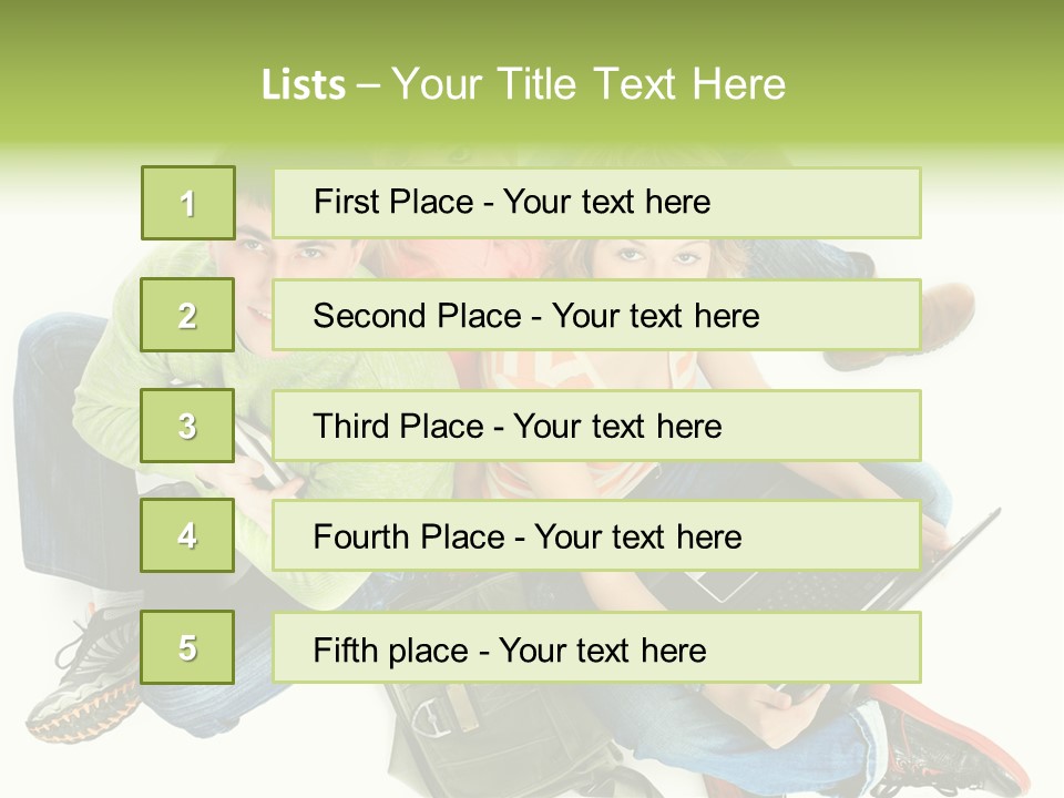 A Group Of People Sitting Next To Each Other With A Laptop PowerPoint Template
