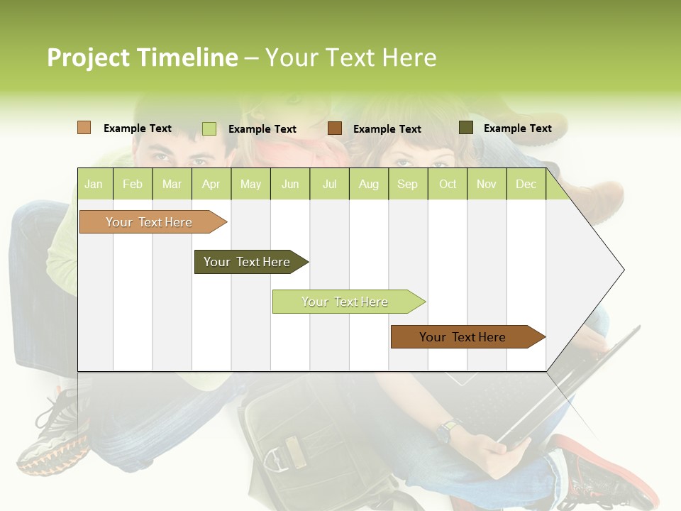 A Group Of People Sitting Next To Each Other With A Laptop PowerPoint Template