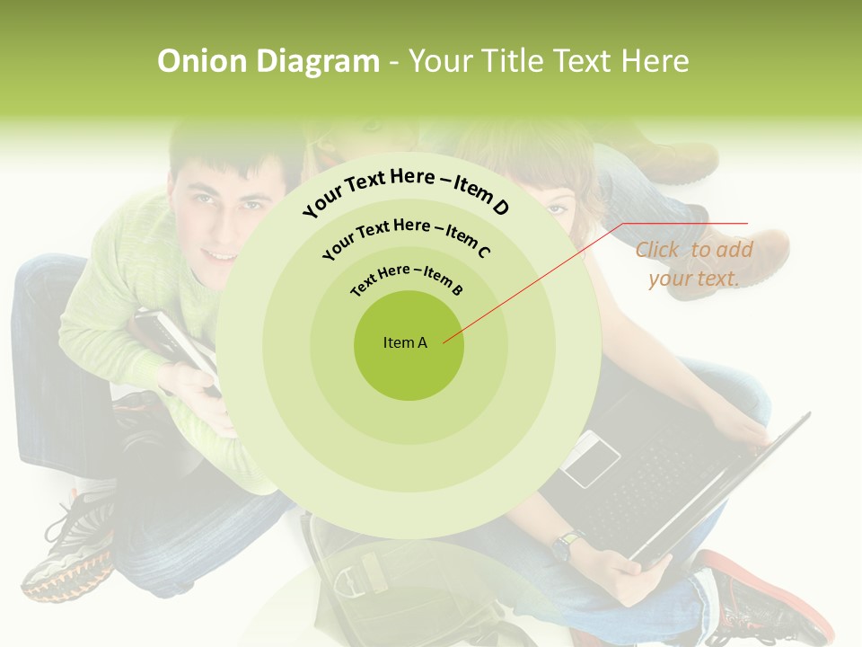 A Group Of People Sitting Next To Each Other With A Laptop PowerPoint Template