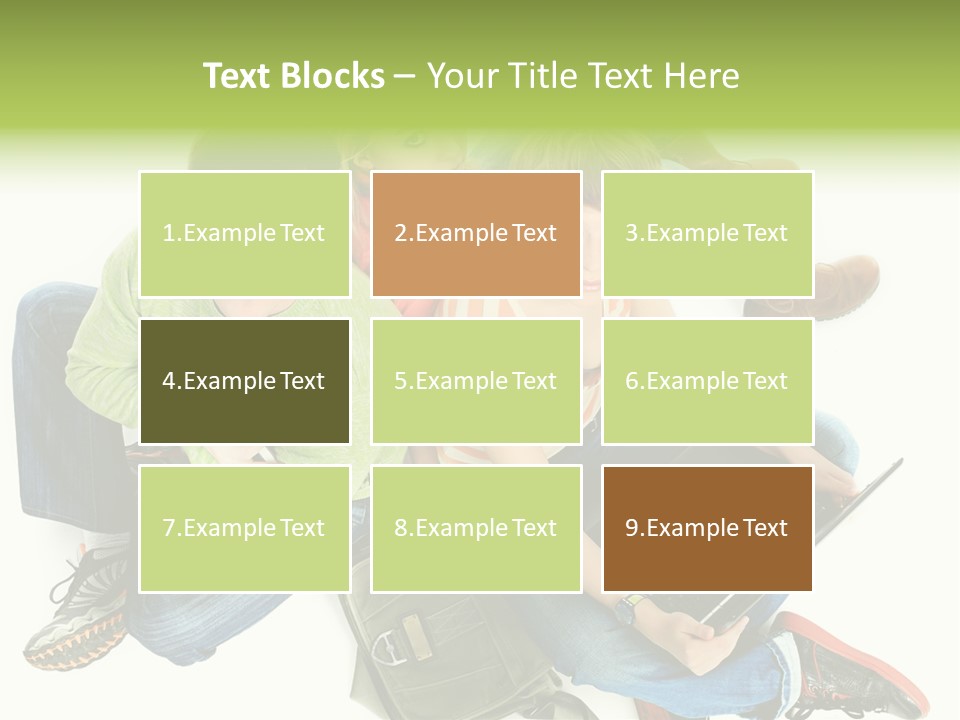 A Group Of People Sitting Next To Each Other With A Laptop PowerPoint Template