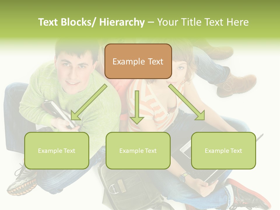 A Group Of People Sitting Next To Each Other With A Laptop PowerPoint Template